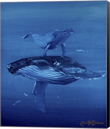 Framed Whales Print