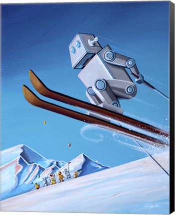 Framed Downhill Race Print