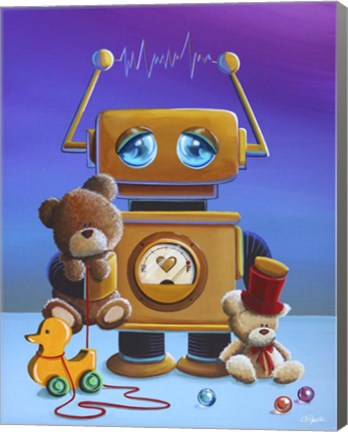 Framed Toy Robot Print