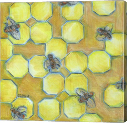 Framed Honeycomb Print
