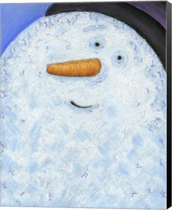 Framed Snowman Smile Print
