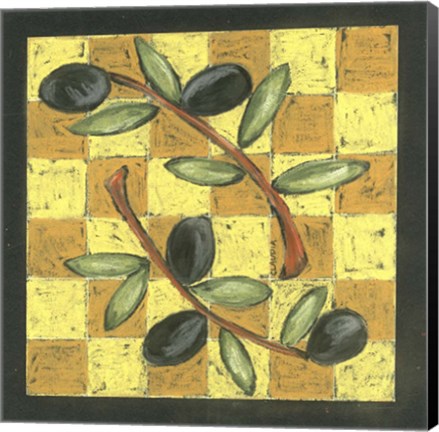 Framed Tuscan Olive Branch III Print