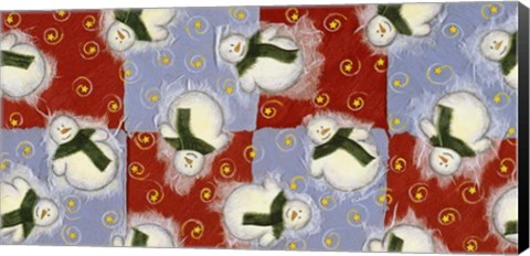Framed Snowmen Print