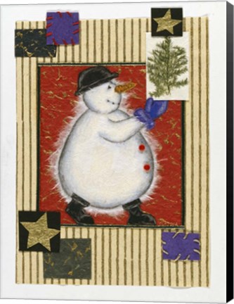 Framed Snowman Print