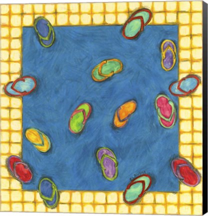 Framed Flip-flops Print