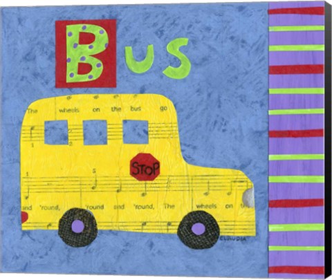 Framed School Bus Print