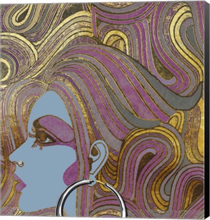 Framed Silver Hoop Girl Color Print