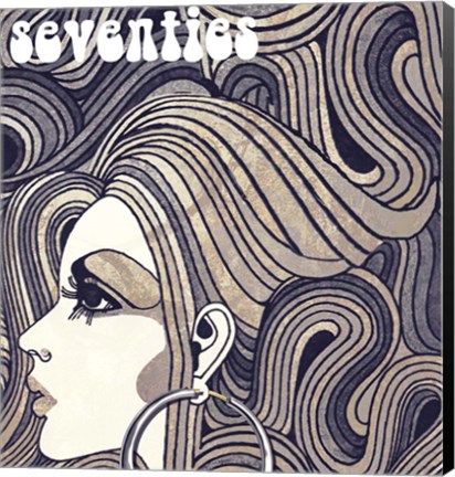 Framed Silver Hoop Girl Monochrome Print