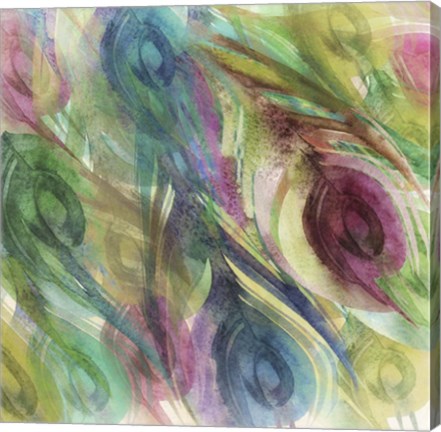 Framed Peacock Dress Pattern Print