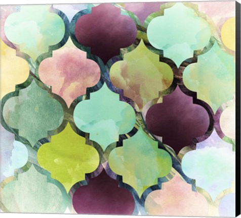 Framed Peacock Dress V Print