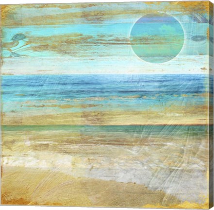 Framed Turquoise Moon Day Print