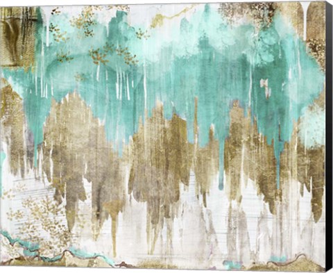 Framed Opulence Turquoise Print