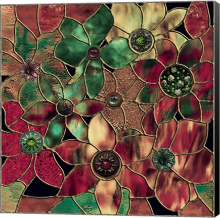 Framed Stained Glass Christmas Print