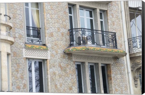 Framed Apartement Building Paris Print