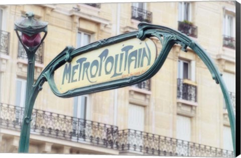 Framed Art Nouveau Entrance of the Paris Metro Print