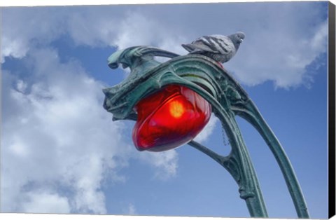 Framed Art Nouveau Metro Lamp Print
