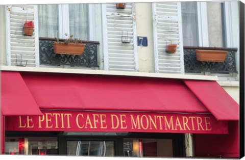 Framed Cafe on Montmartre Print