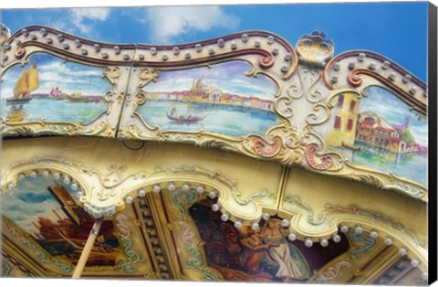 Framed Carousel de Montmartre II Print