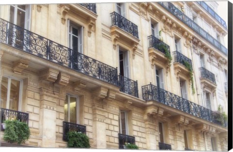 Framed Facade Along The Seine Print