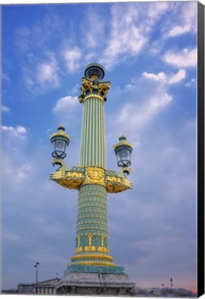 Framed Lamp Post On Place de la Concorde Print