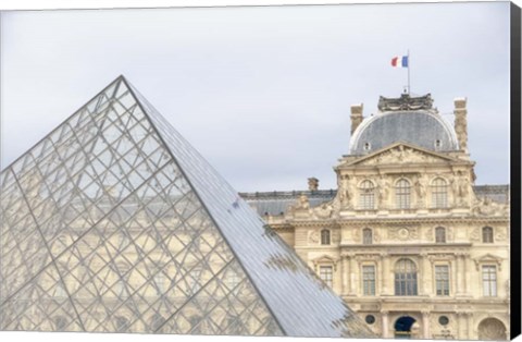 Framed Louvre Palace And Pyramid II Print