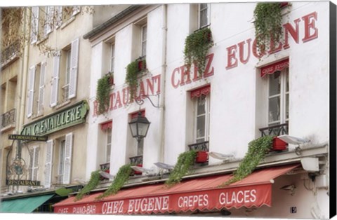 Framed Monmartre Restaurant Print