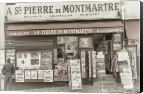 Framed Monmartre Shop 1 Print