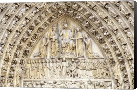 Framed Notre Dame Facade Details II Print