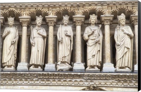 Framed Notre Dame Facade Details III Print