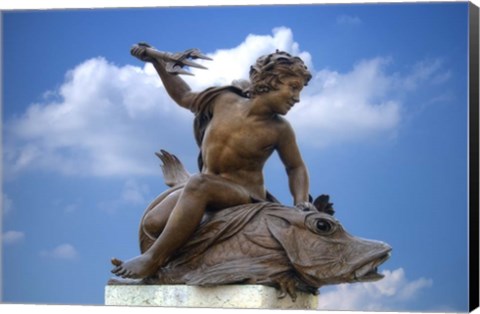 Framed Pont Alexandre III Statue II Print