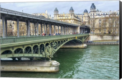 Framed Pont de Bir Hakeim And Seine Print