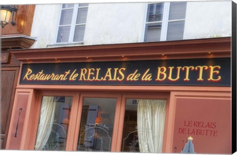 Framed Relais de la Butte Restaurant Print