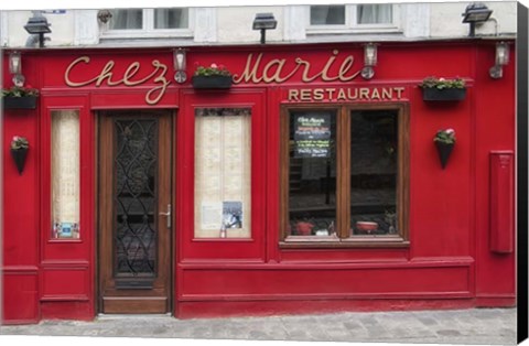 Framed Restaurant Chez Marie Print