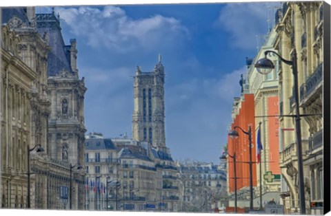 Framed Rue de Rivoli - Le Marais Print