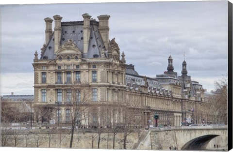 Framed Louvre And Pont Royal Print