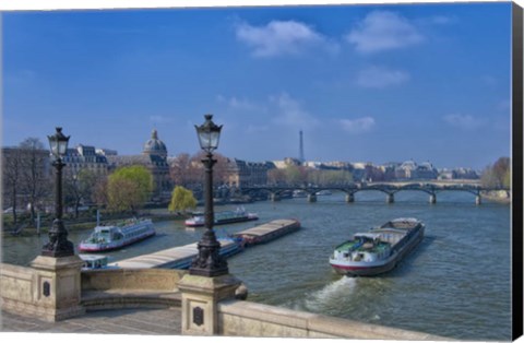 Framed Pont Neuf And Seine River Print