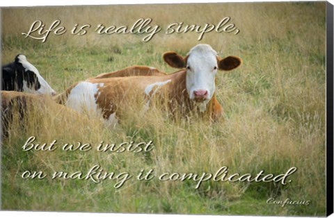 Framed Life Is Simple Print