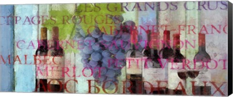 Framed Bordeaux Wine Print