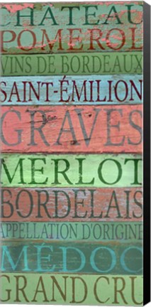Framed Bordeaux Wines Print
