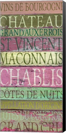 Framed Burgundy Wines Red Print