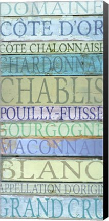 Framed Burgundy Wines White Print