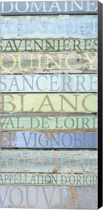Framed Loire Valley Wines Print