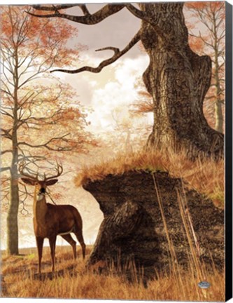 Framed Autumn Buck Print