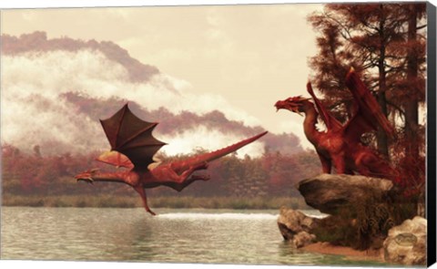 Framed Autumn Dragons Print