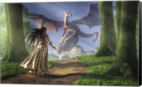 Framed Facing The Red Dragon Print