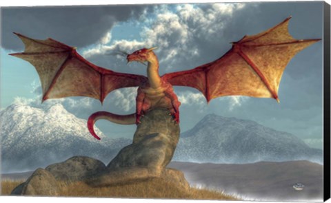 Framed Fire Dragon Print