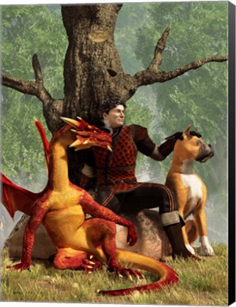 Framed Courageous Hunters Print