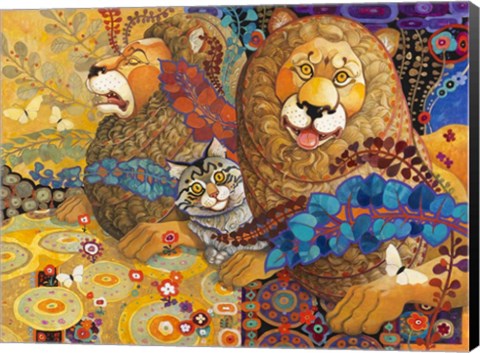 Framed Leonine Tapestry Print