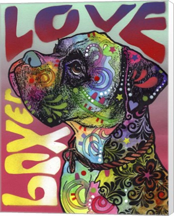 Framed Boxer Love Print