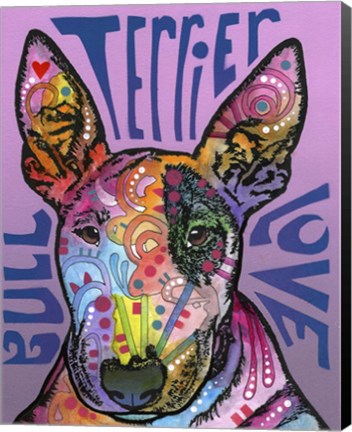 Framed Bull Terrier Love Print